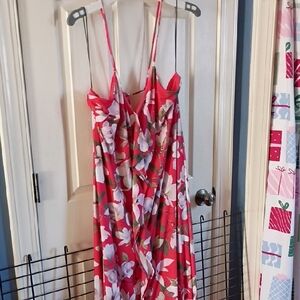 Express Floral Pink and White Dress